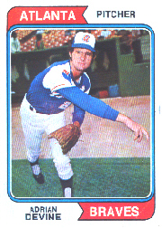 1974 Topps Baseball Cards      614     Adrian Devine RC